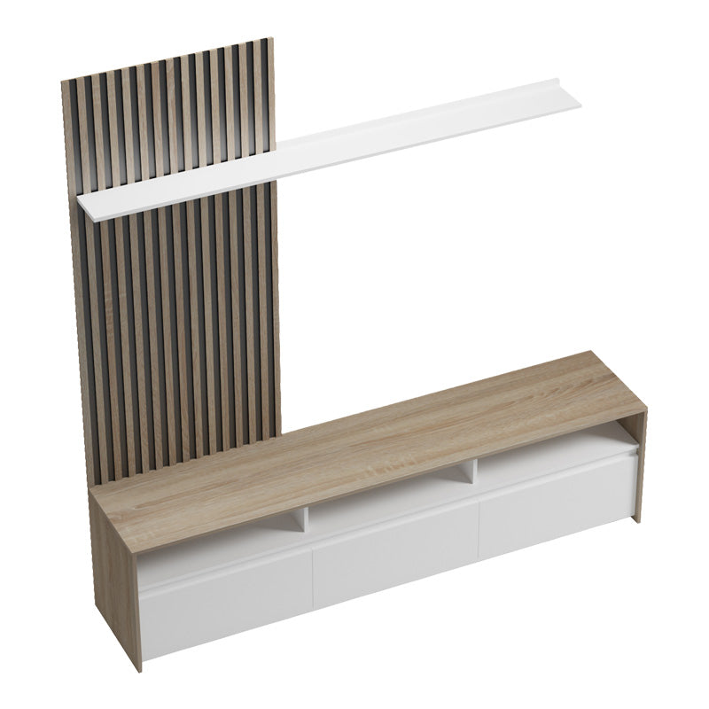 Холна гарнитура Delfina в цвят сонома и бяло 190x40x199.5см