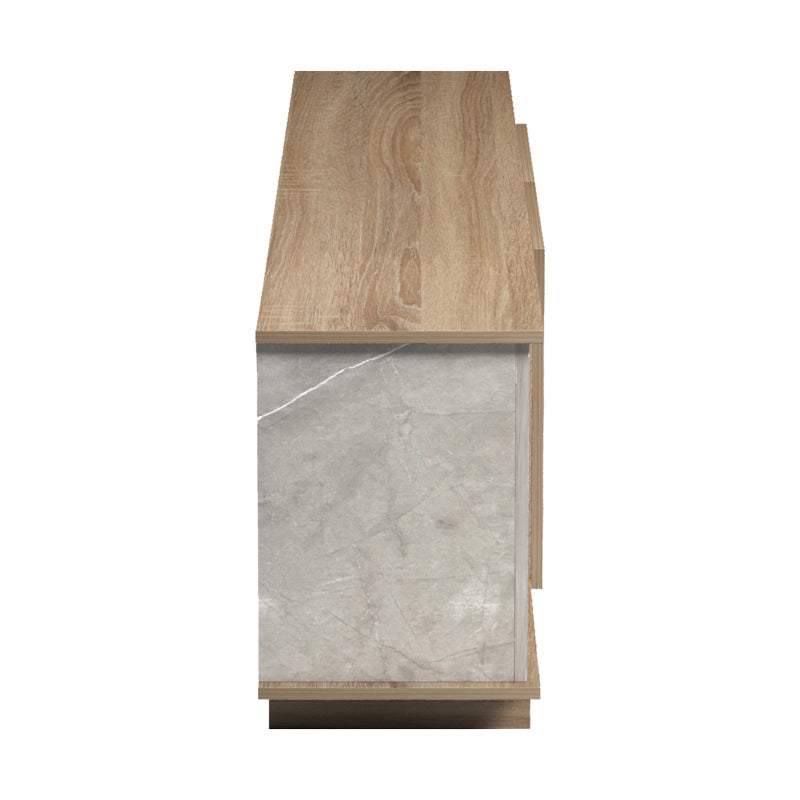 Тв шкаф Zafore сонома със сиво-бежов мраморен вид 180x33x50см