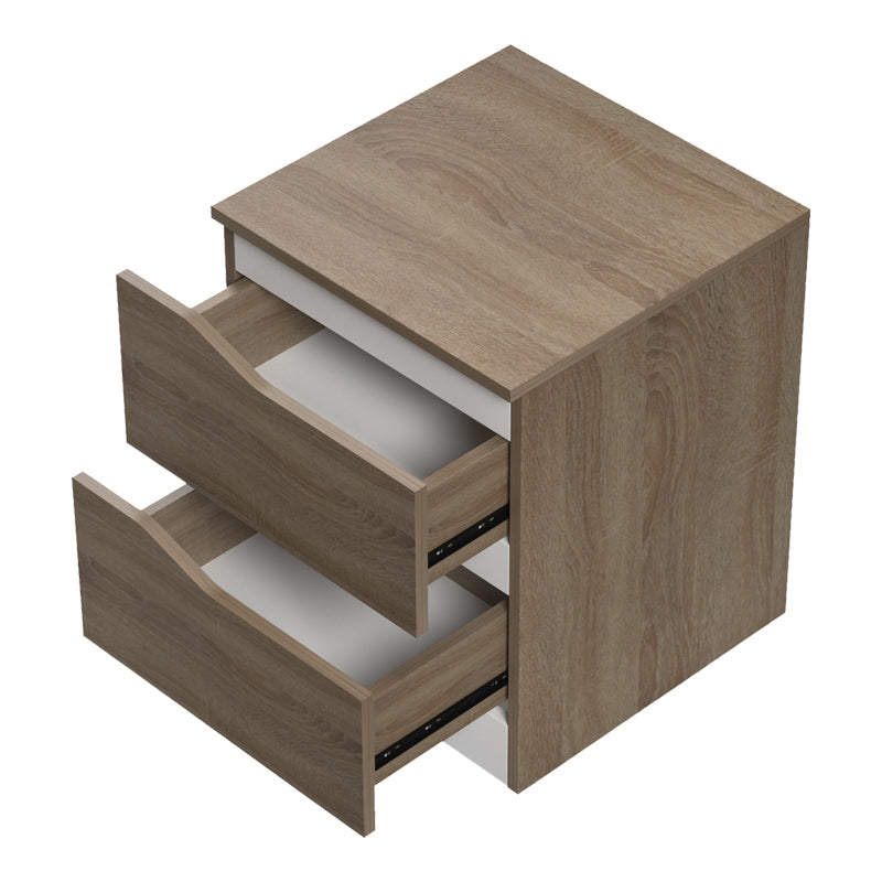 Нощно шкафче Verena сонома-бяло 40x40x50см