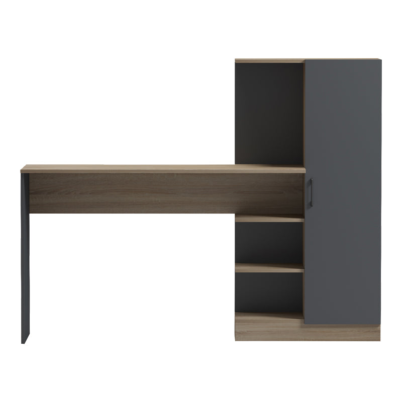 Офис с библиотека и шкаф OFISIO сонома-антрацит 152.3x40x120см