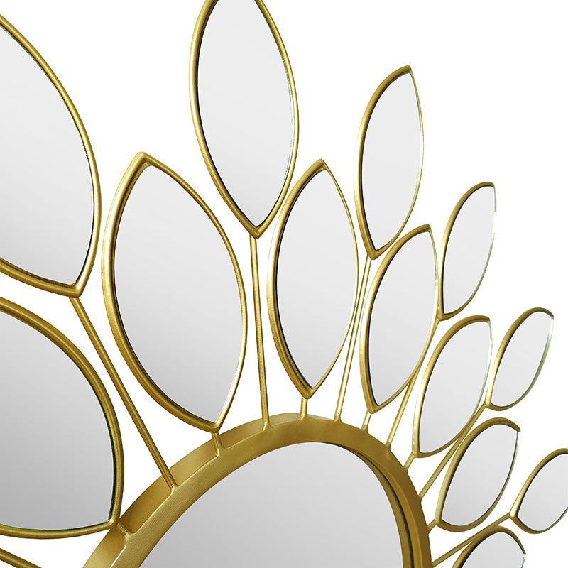 Огледало Цвете златисто 83x2.5x83см