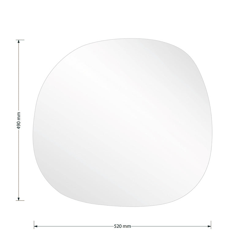 Безрамково огледало №1 черен 49x1.2x52см