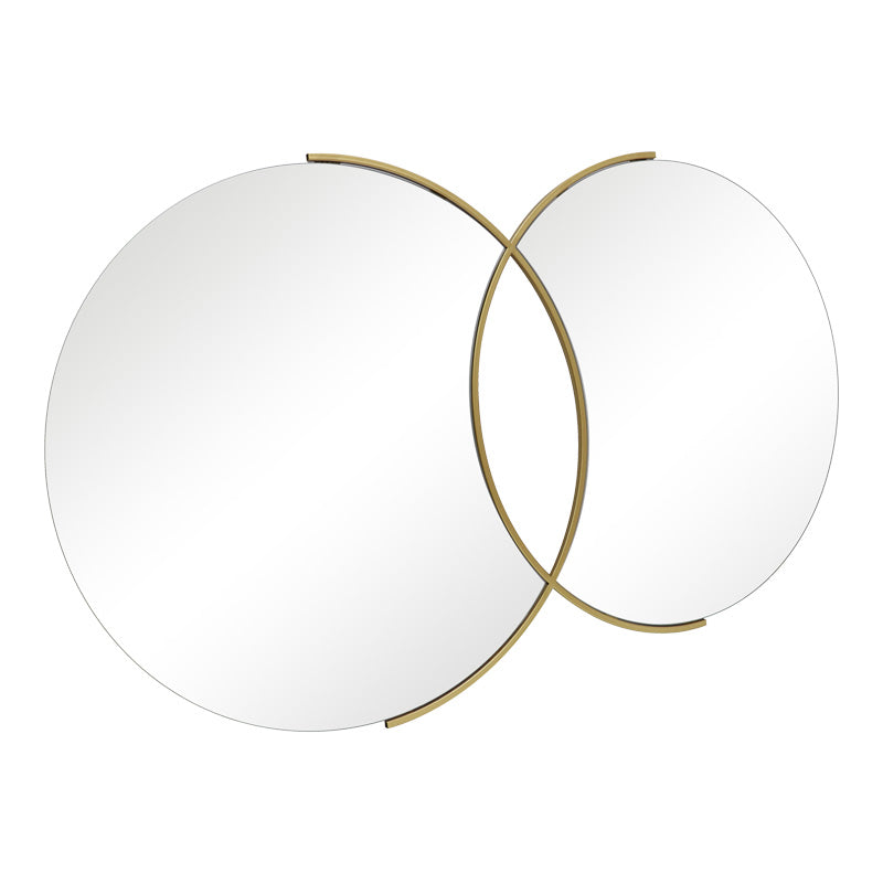 Огледало двойно Miryata метал в златист нюанс 105x3x60см