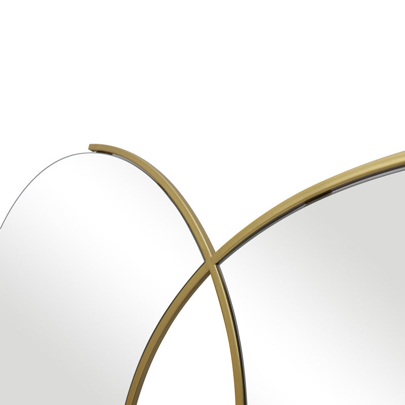 Огледало двойно Miryata метал в златист нюанс 105x3x60см