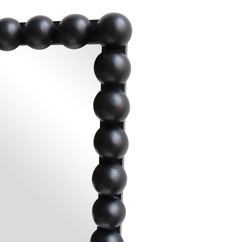 Дървено огледало Ledalo в черен абажур 45x4,5x130см