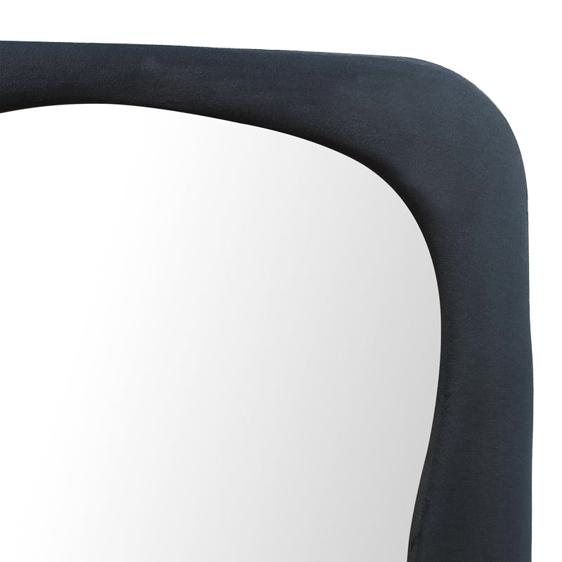 Кадифено огледало за под Lezour в черен цвят 50x5x170 см