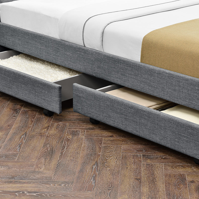 Двойно легло Антигона плат антрацит с място за съхранение 160х200см