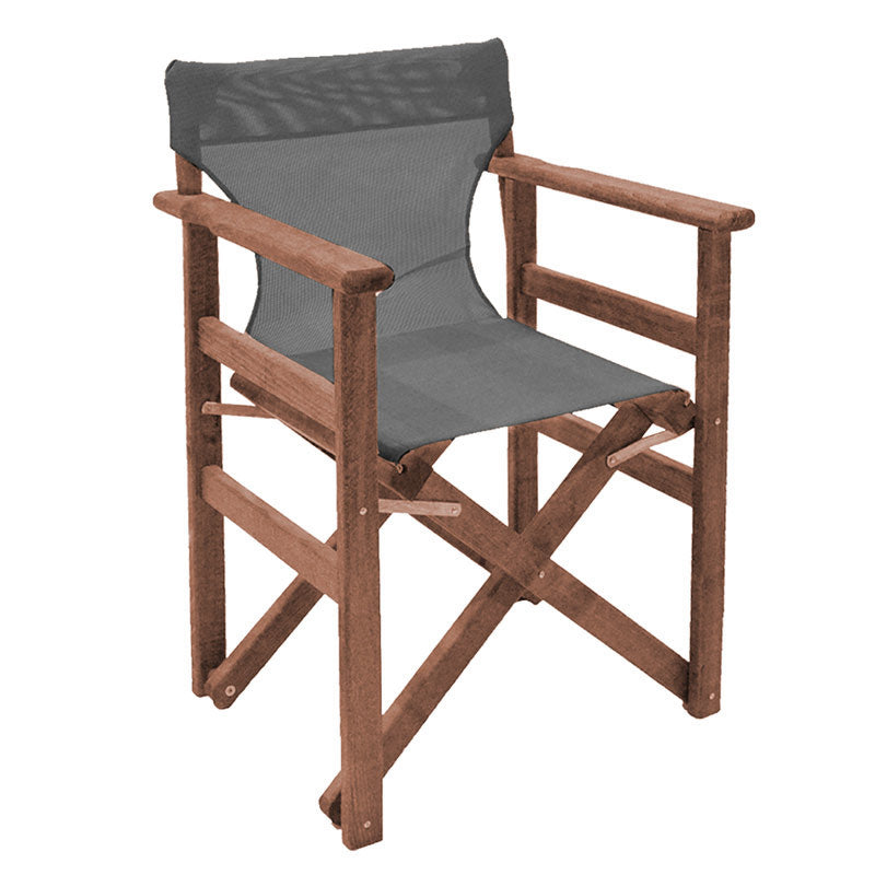 Трапезен комплект Retto 5 бр масив бук орех-тъмно сиво с маса 120x75x71см