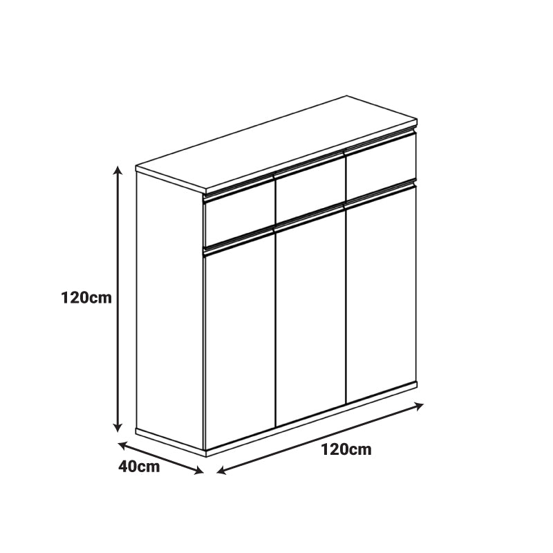 Професионален офис шкаф Oscar в нюанс орех-антрацит 120x40x120см