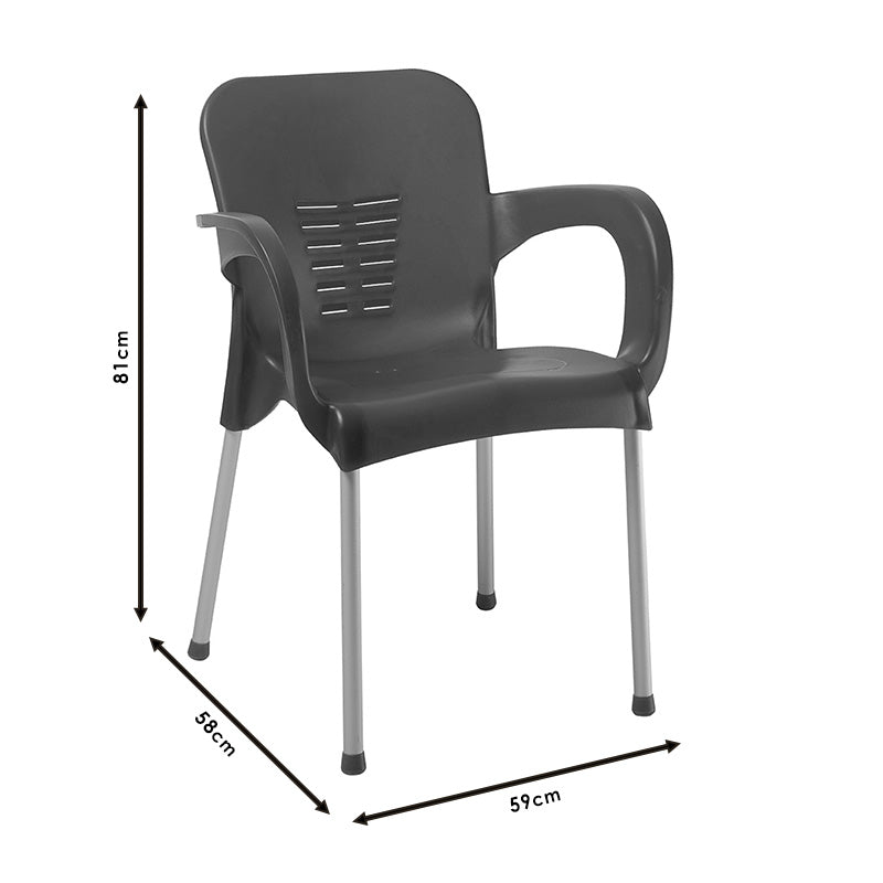 Фотьойл Feast PP цвят капучино-алуминиев крак