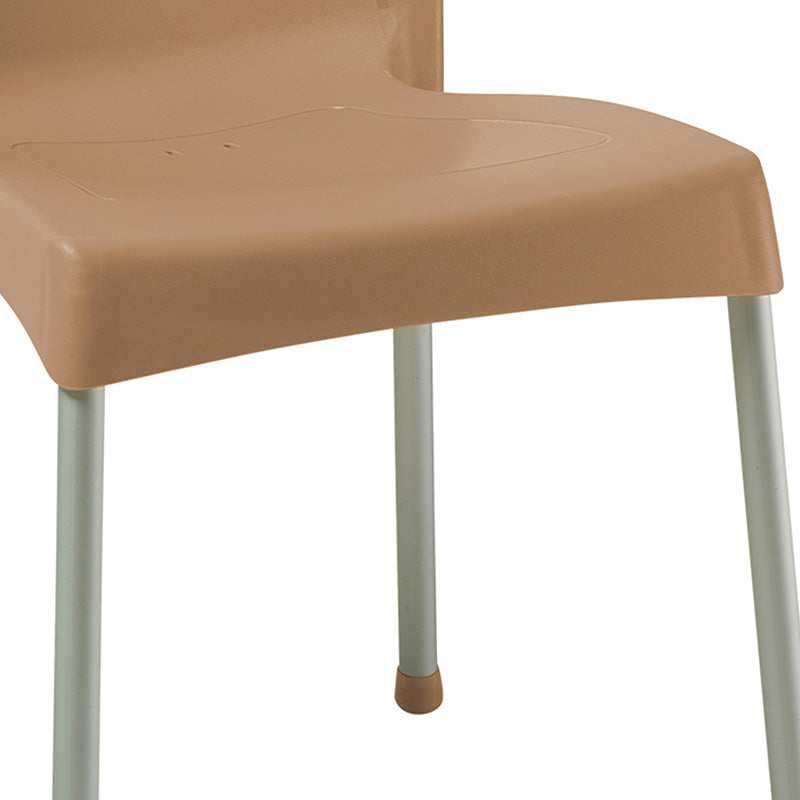 Стол Crafted PP цвят капучино - алуминиев крак