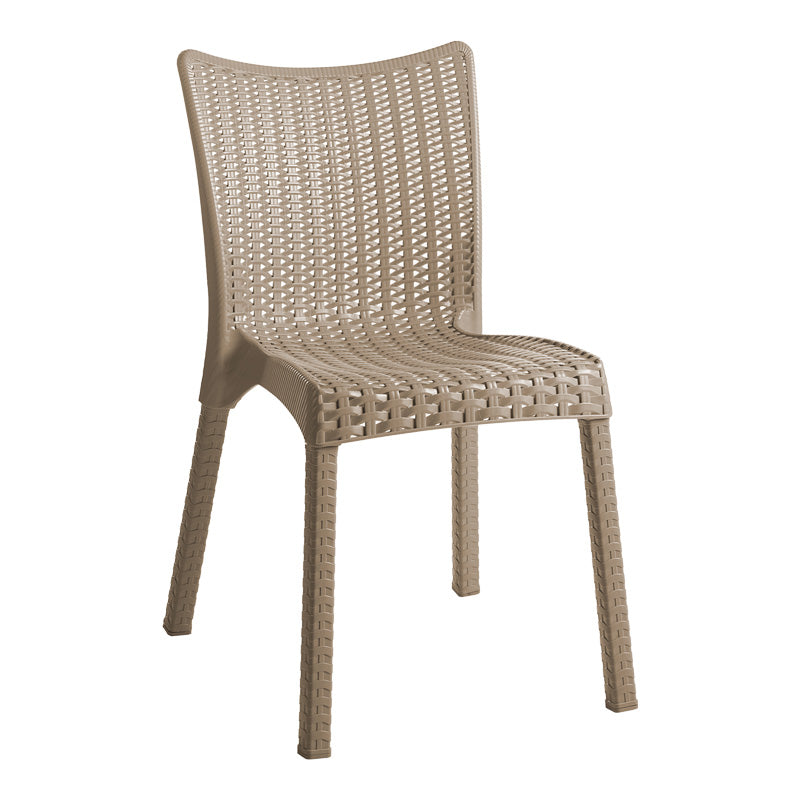 Градински комплект Icon-Confident 5бр PP в цвят капучино с маса 80x80x74.5см.