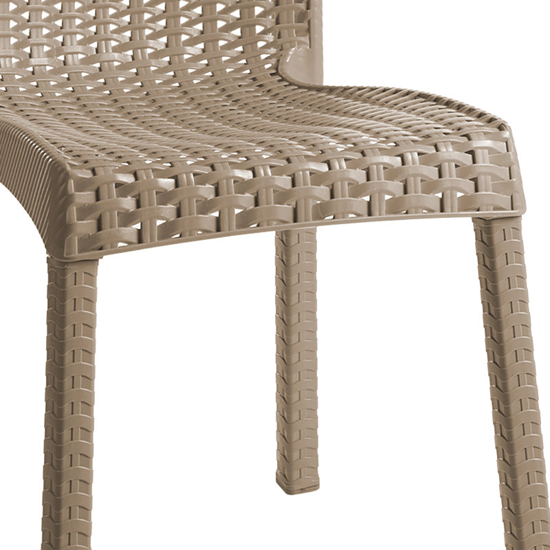 Градински комплект Icon-Confident 5бр PP в цвят капучино с маса 80x80x74.5см.