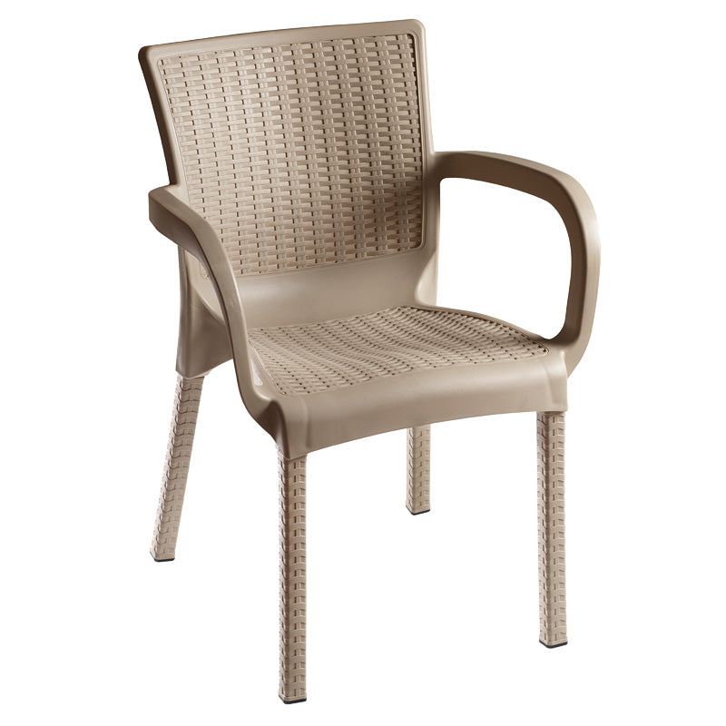 Градински комплект Icon 5бр PP в цвят капучино 80x80x74.5см.