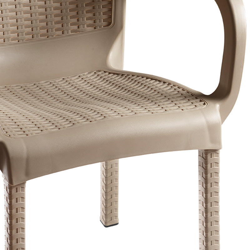 Градински комплект Icon 5бр PP в цвят капучино 80x80x74.5см.