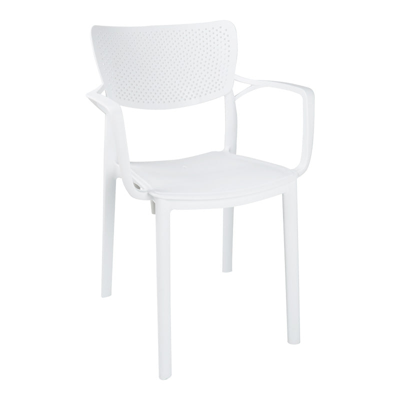 Градински комплект Icon-Fontline комплект от 5 части PP в бял нюанс с маса 80x80x74.5см.