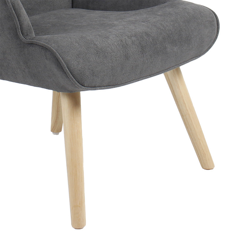 Фотьойл Fluffy плат антрацит-естествен 75x69x96см