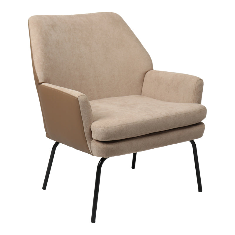 Фотьойл Kieran плат кафяв черен крак 67x89x86см