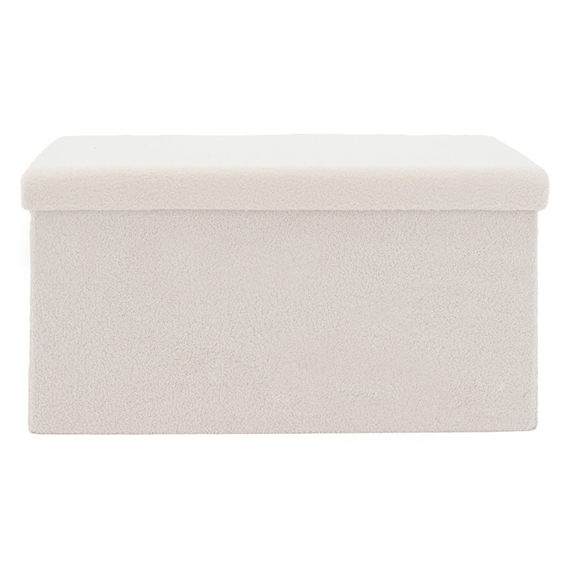 Табуретка-куфар Forward плат букле слонова кост 76.5x38x37.5см