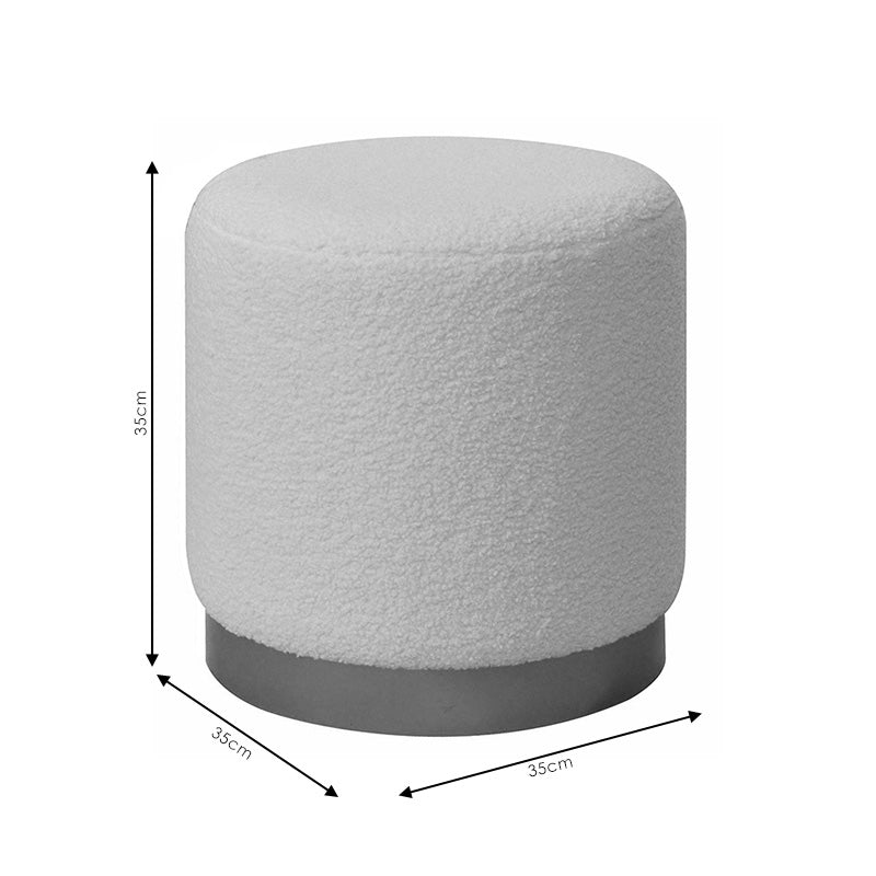 Табуретка Dash букле кремаво-златисто Д35х35см