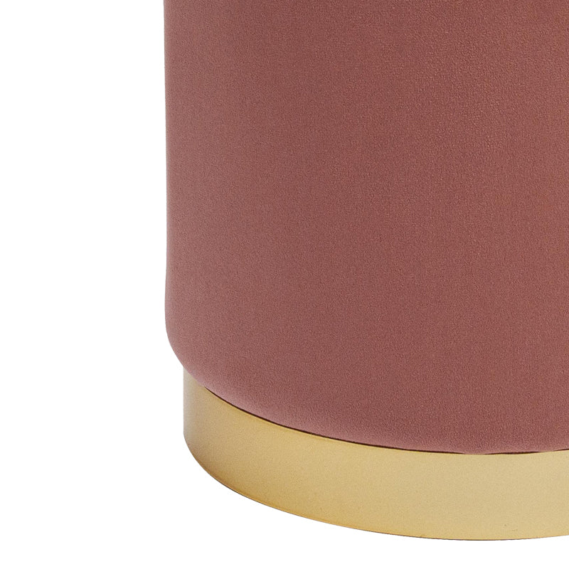 Табуретка Dash кадифе плат в нюанс гнила ябълка-злато D35x35см