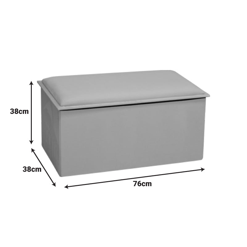 Табуретка-куфар Koper кадифе  в бежов нюанс 76x38x38см