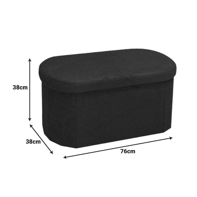 Табуретка-куфар Otto , плат букле в тъмно сив цвят 76x38x38см