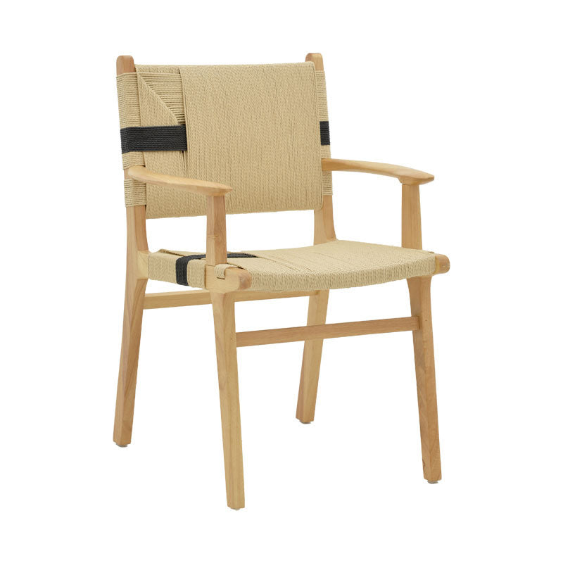 Фотьойл Olivier естествен черен бук-естествено въже 62x60x85см