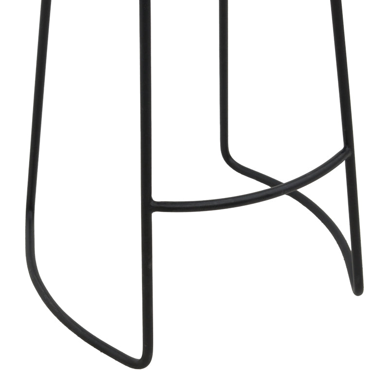 Бар стол Lamul брястово дърво в орехово-черен нюанс и метал 48x42x71см