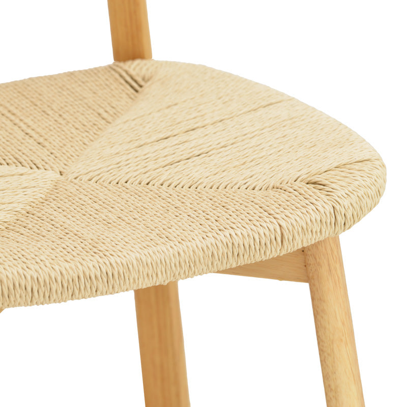 Стол clareta каучуково дърво-въже в естествен нюанс 53x55x79см