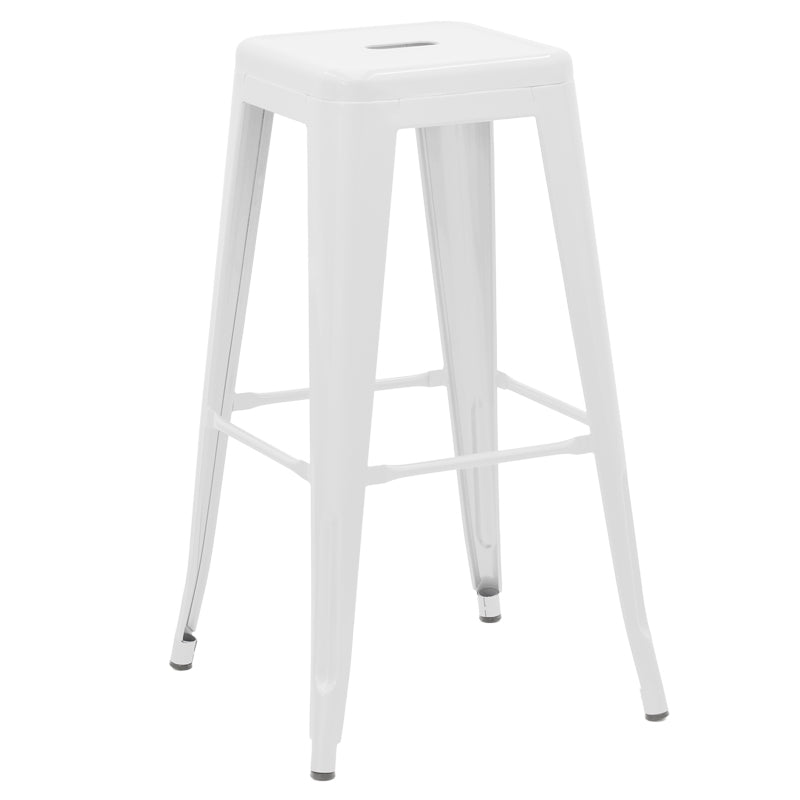 Бар стол Utopia метален бял 42x42x76см