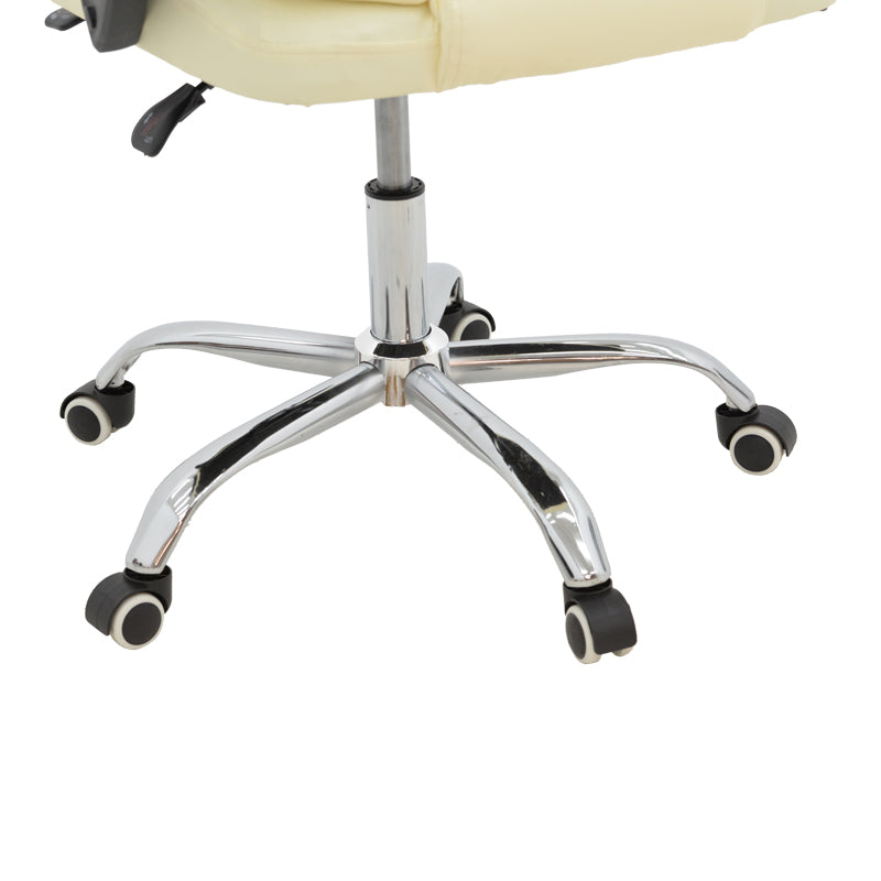 Офис стол мениджър Kardi бежов pu 66x64x117см