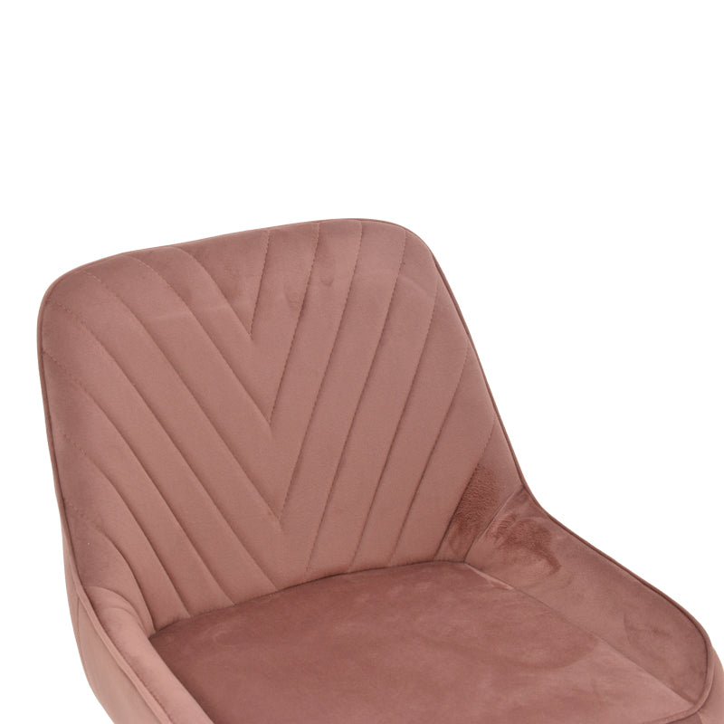 Бар стол Deppy кадифе гнила ябълка - черен метал 43x54x102см