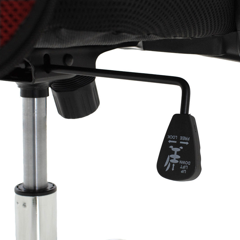 Мениджър офис стол Joel I плат мрежа черно-червено 60x60x109-118cm