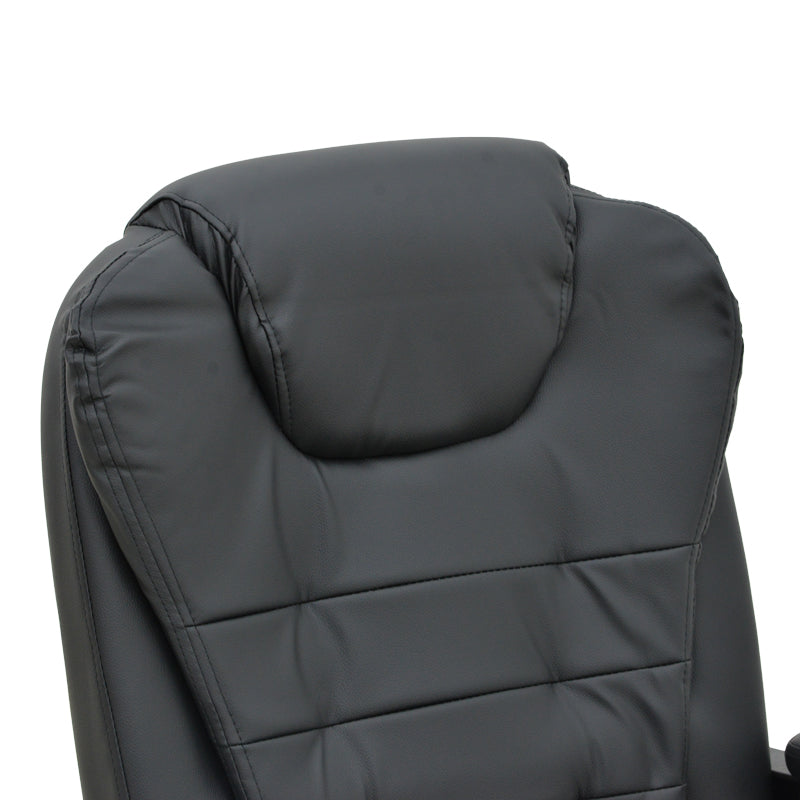 Директорски офис стол с поставка за крака и масажен механизъм volter pu черен 62x70x110см