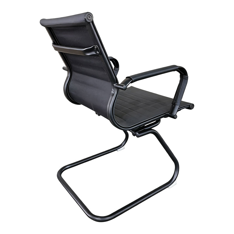 Офис стол за гости Valter черен pu 55,5x48x88см