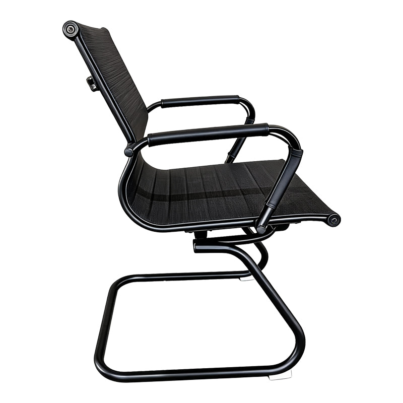 Офис стол за гости Valter черен pu 55,5x48x88см