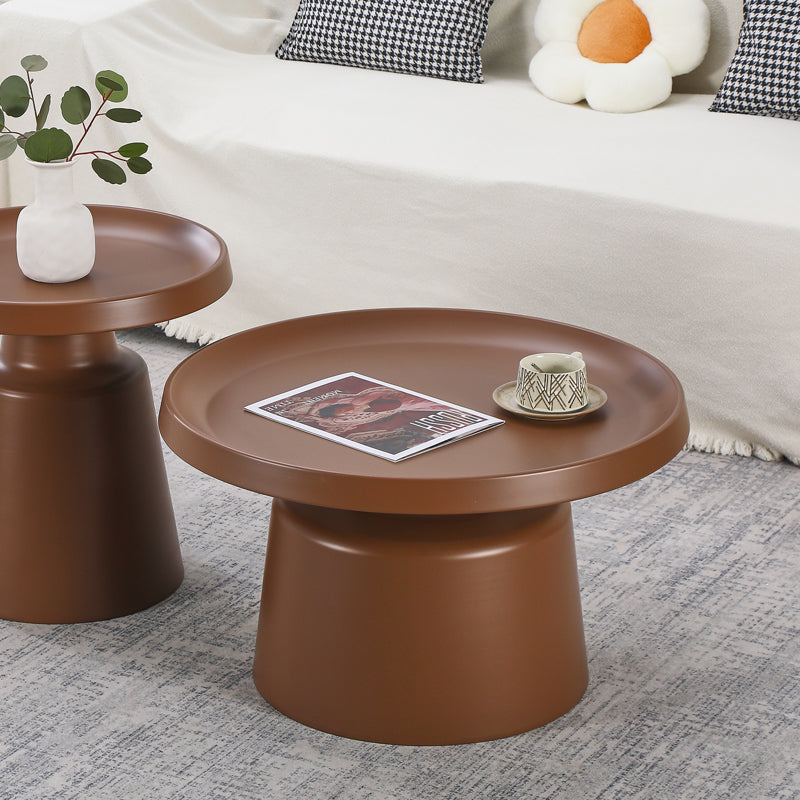 Холна маса Ginoze метал в кафяв цвят d70x42,5 см