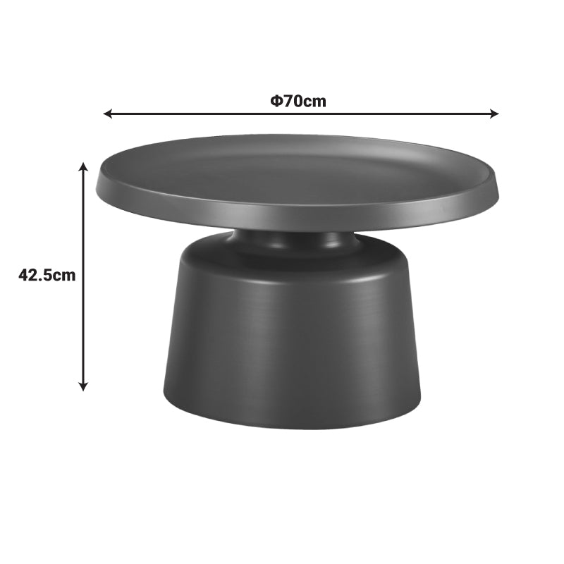 Холна маса Ginoze метал в кафяв цвят d70x42,5 см