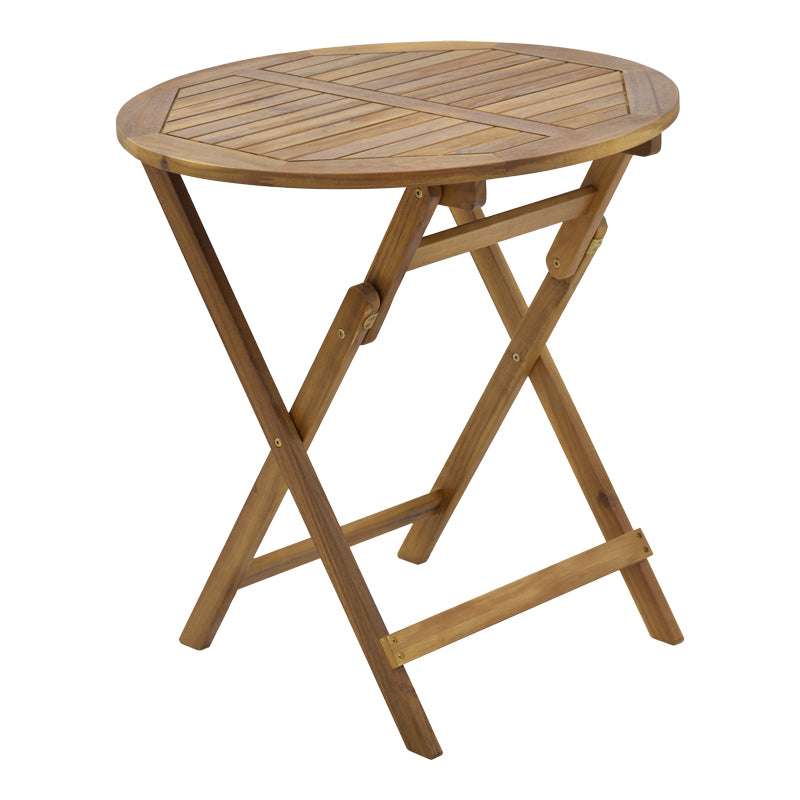 Маса Capruva сгъваема естествено акациево дърво D70x74см