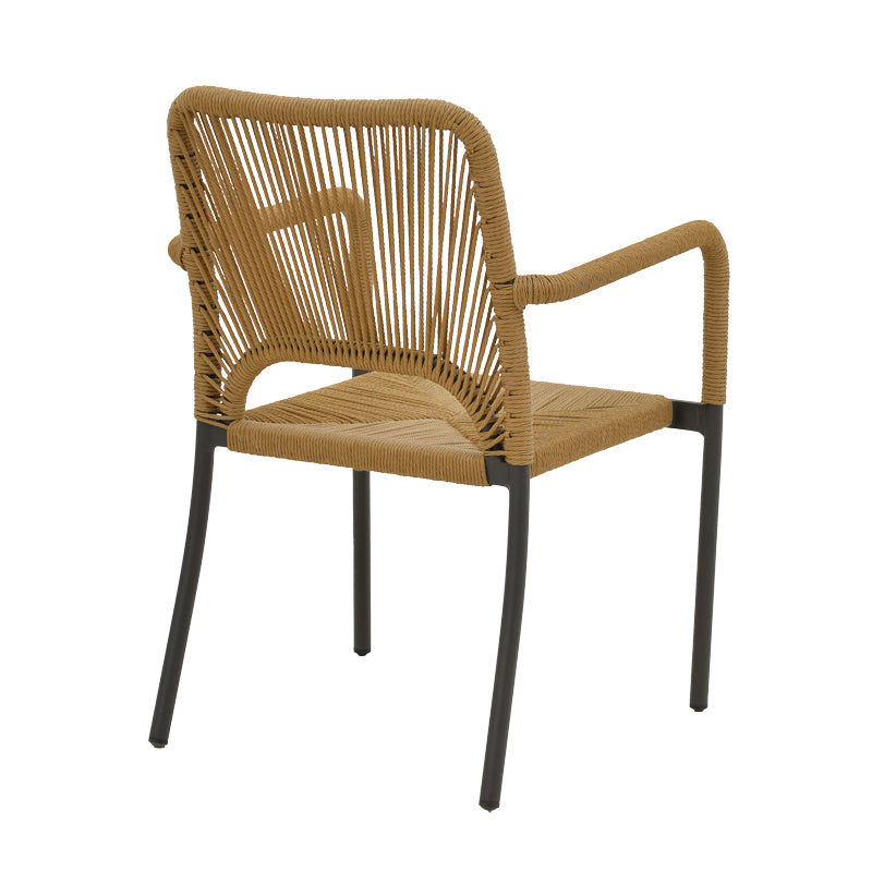 Алуминиев фотьойл Norture стифиращ антрацит рамка-естествен ратан 57x61x85см