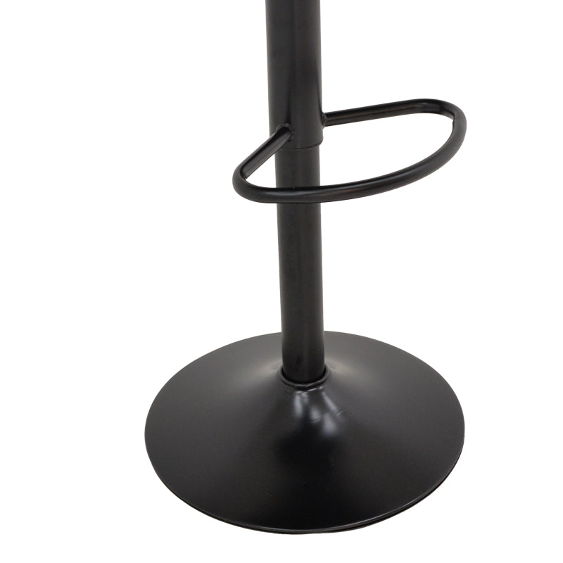 Бар стол Remina с регулируема височина черна pu-черна метална основа 44x44x112см