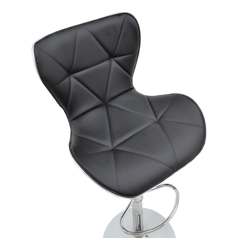 Бар стол Jorine черен-хром цвят 53x44x114см