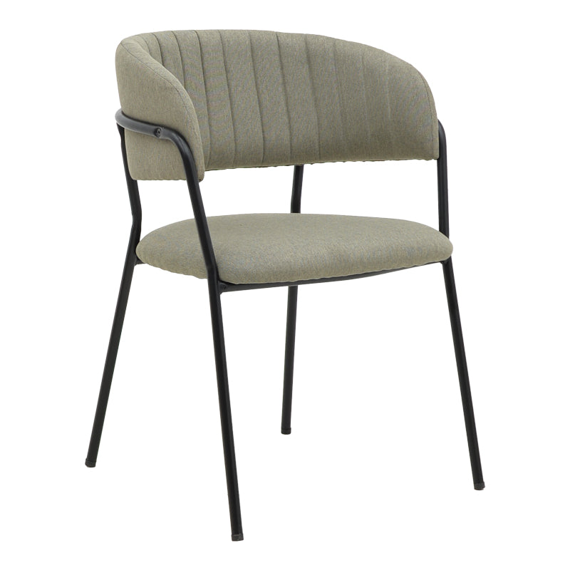 Стол Morel сив плат-черен метален крак 55x55x76см