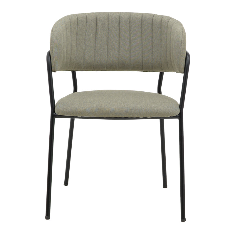 Стол Morel сив плат-черен метален крак 55x55x76см