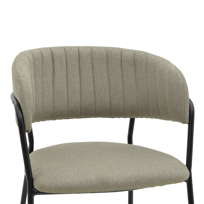 Стол Morel сив плат-черен метален крак 55x55x76см