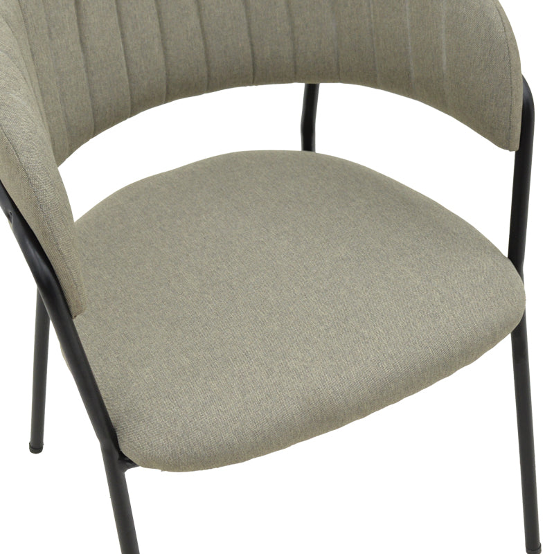 Стол Morel сив плат-черен метален крак 55x55x76см