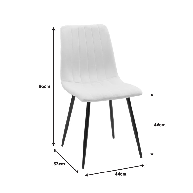 Стол Noor кадифе гнила ябълка - крака в естествен нюанс 44x53x86см
