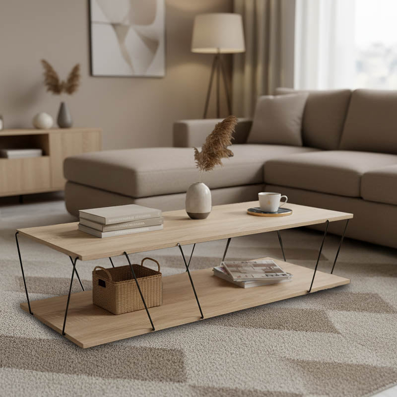 Холна маса Tars дъб-черен 120/48/30см