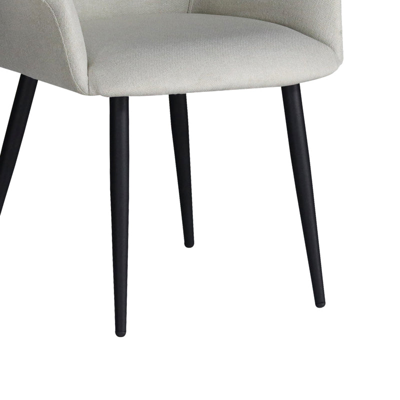 Фотьойл Parsow цвят екрю дамаска-черен метален крак 77x63x85см